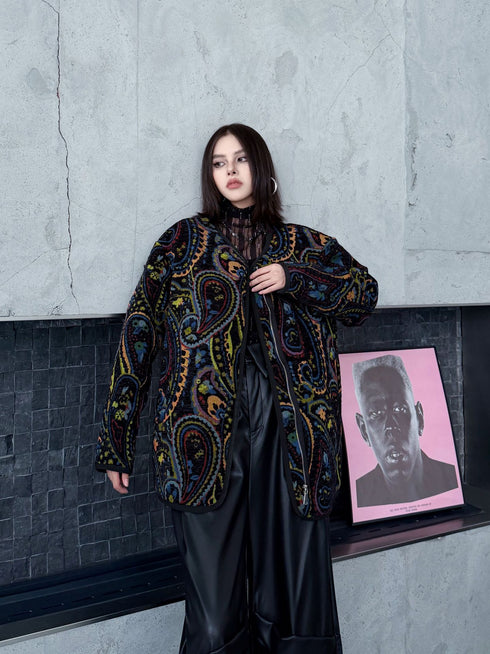 Jacquard Paisley Quilted Jacket